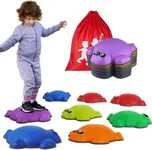 GarveeLife Balance Stepping Stones, 8 Pcs Turtles Stepping Stones for Kids, Sensory Stones for Toddlers 3-5, Toddler Stepping Stones, Obstacle Course Develop Toddler Balance and Coordination