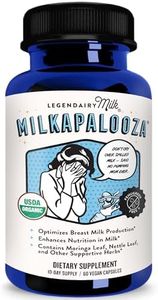 Legendairy Milk Milkapalooza Lactation Supplement for Breastfeeding Moms, Increase Breast Milk Supply with Organic Moringa, Fennel, Nettle, & Shatavari, Vegan Postpartum Essentials Fenugreek-Free 60ct