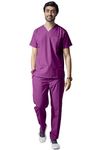 UNIFORM CRAFT Men’s Scrub Suits DSV || 5 pocket scrubs | Ideal for doctors, dentists, vets, nurses & healthcare professionals (Violet, M)