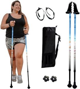 York Nordic Big and Tall Motivator Walking Poles for Balance and Rehab - 2 Pieces - Strong Push Button Locks, Detachable Rubber Feet, Travel Bag - for Heights 4' up to 7' feet and Weights up to 500lbs