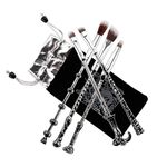 Makeup Brush,potter Magic Wand Brush Gift Set 5 Pieces Nice Hair Bristle Fancy Look, Silver Black Ithyes