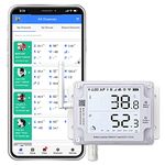 Ubibot GS1-A Wireless Temperature Humidity Sensor with Free App & Email Alerts, WiFi Thermometer Hygrometer, Remote Data Logger for Greenhouse, Supports IFTTT, Alexa (2.4GHz WiFi only)