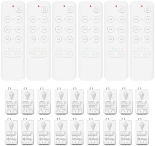 NineLeaf Timer Light Switch, Wireless Switches for Lights, Countdown Timer Switch for Bathroom Fans and Lights, No Wiring, No Interference, 500FT Range Waterproof, Pre-Programmed, 6 Remote 18 Receiver