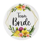 Nio Prints Team Bride badges|Wedding badges (props) for team bride and family|badges for Wedding, Bachelor/Reception party|Bride squad badge|Multicolo|Size 58mm