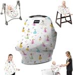 Milk Snob Original Disney 5-in-1 Cover - Nursing Cover for Breastfeeding - Car Seat Cover for Babies, Baby Carseat Canopy, Stroller Cover & More - All-in-One Cover (Disney Princess)