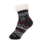 A2Z 4 Kids Boys Soft Fluffy Christmas Socks Non Slip Gripper - Socks AZ038 Black 7-10 (12.5-3.5)