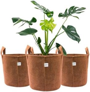 UPAAJ Premium Geo Fabric Grow Bags 15x15 inch | Fabric Grow pots | Growbag or Terrace Garden Setup | Fabric Grow Bags | Garden Grow Bags | Grow Bags for Plants | Growbags Pack of 3 (Camel)