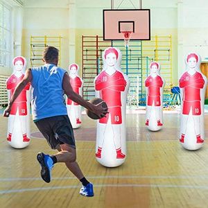 SUNSHINEMALL Inflatable Soccer Dummy Goalkeepr Air Mannequin Free Kick Defender Wall Football Practice Tumbler for Dribbling Wall Passing Drills