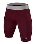 TCA Men's Pro Performance Compression Base Layer Thermal Under Shorts - Cabernet, M Men