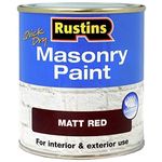 RUSTINS Masonry Paint Matt Red 250ml