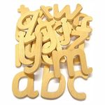 3 Ace Crafts 26 Lower Case Wooden Letters A to Z for School Crafts, Wood Letters for Scrapbooking, Christmas DIY Decorations, Flatback Wood Letters Home Decoration, Kids Early Learning Toys, Wall Art