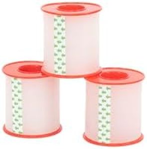 Cinta quirúrgica microporosa de plástico para primeros auxilios pack de 3/5/9 unidades. Esparadrapo Quirúrgico de plástico. Marca Vendari. (5cm x 9,14m (Pack 3 unidades))