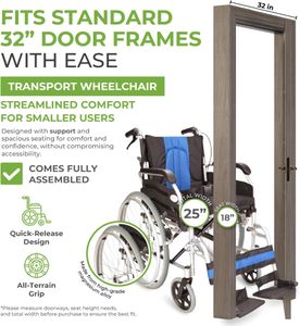 Lightweight Folding Self-Propel Wheelchair – Handbrakes, Quick Release Wheels