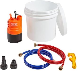 VEVOR Tankless Water Heater Flushing Kit, Includes Efficient Pump & 3.7 Gallon Pail & 2 Hoses, Wrench and Adapter for Quick Install, Easy to Start Water Heater Flush Descale Kit Anti-corrosion