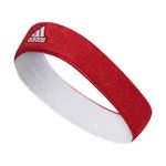 adidas Unisex-Adult Interval Reversible Terricloth Elastic Headband, Team Power Red/White, One size