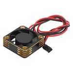 Wosune 28000RPM RC Cooling Fan, Cooling Fan, Rc Car Cooling Fan for RC540 Rc Accessories Brushless Motor Cooling Fan Model Car Toy Safe for model car assembly(Golden)