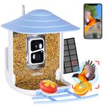 Smart Bird Feeder with Camera, Asuka Solar Powered Bird Watching Camera 1080P HD Auto Capture Bird Videos & Motion Detection, APP Notify, Wireless Camera, 2.4G Wi-Fi Bird House
