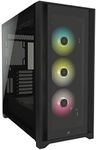 Corsair iCUE 5000X RGB Tempered Glass Mid-Tower ATX Smart Case (Four Tempered Glass Panels, Corsair RapidRoute Cable Management System, Three Included 120mm RGB Fans, Smart RGB Lighting) Black