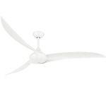 Minka-Aire F855-WH Wave 65" Ceiling Fan with Remote Control in White Finish