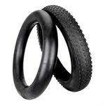 E-bike Fat Tire Replacement, 20X4.0/4.9 Inch Folding Tires, All Terrain Bike Tires with Street Or Trail Riding(Inner tube+tire)