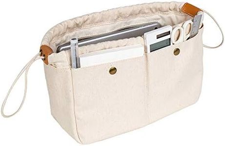 YONBEN Insert Organizer Bag - Tote Bag Organizer - Drawstring Canvas Storage Organizer-Cotton Canvas Pouches (S)