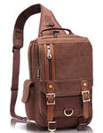 KAUKKO Canvas Messenger Bag Cross Body Shoulder Sling Backpack Travel Hiking Chest Bag