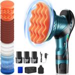 Cordless Car Buffer Polisher Kit - 6 Inch Dual Action Random Polishing Wax Machine for Car Detailing,3Pcs 2000mah Batteries,6 Variable Speed 2500-5000RPM,Orbital Polisher for Car Boat Polishing Waxing