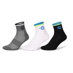 Nivia Cotton Foot Compress High Ankle Sports Socks (Multicolour, Pack of 3)