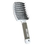 Zeyu Detangler Pain Free Boar Bristles | Hair Brush for Women, Men, Kids, Dry and Wet Detangling Hair Brush | Hair Brush for Men & Women | Flexible & Soft Nylon Bristles | Detangle Curling and Frizz Control Long Lasting Curles & Waves - For All Hair Types