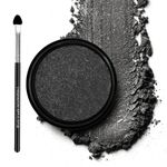 COLORESSENCE Ultra Graphic Eyeshadow | 14 Shimmery Eyeshadow Shades With Glittery Effect | Long Lasting and Crease Resistant Finish | Eyeshadow Brush FREE - Ash Black