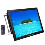 Trexonic Portable Rechargeable 14" LED TV with HDMI, SD/MMC, USB, VGA, AV in/Out and Built-in Digital Tuner