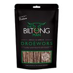 The Biltong Man | Chilli Garlic Droëwors Sticks | Healthy High Protein Beef Snack with Chilli Bite | Keto-friendly South African Dried Beef Sausage, 250 Grams