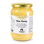 Mellona 100% Raw Honey, Natural Creamy Golden Honey, Unprocessed, Unheated & Unfiltered, 1KG