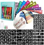 9 Pcs 9 Color Temporary Tattoo Kit,