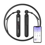 Cason Smart Skipping Rope with Counter for Men & Women | Professional Jump Rope With App Graph Data Analysis, for Fitness - Ideal for Workouts, Exercise, & Weight Loss(Black,Rope)