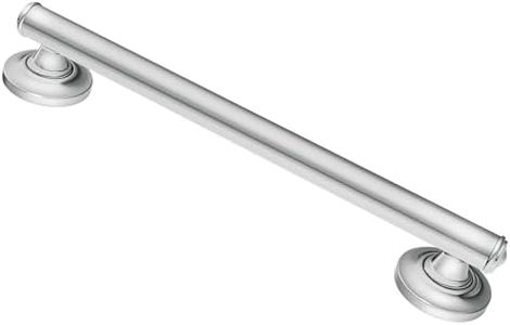 Moen LR8724D1GCH Bathroom Safety 24-Inch Designer Bathroom Grab Bar with Curled Grip, Stainless