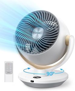 Dreo Fan for Bedroom, Desk Air Circulator Fan with Remote, 11 Inch Table Fans for Whole Room, 60ft Powerful Airflow, 120° Vertical Manual +90° Oscillating Fan, 4 Speeds, 8H Timer, Quiet Fan, Home