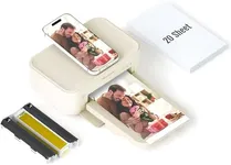 HPRT Photo Printer 4x6,+20 Sheets&1ribbon,Wi-Fi Wireless Instant Picture Printer for iPhone, Android, Smartphone, Thermal Dye-Sublimation Printer,AR Video Printing,Portable Photo Printers for Home Use