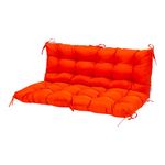 QILLOWAY Outdoor/Indoor Bench Cushion,Porch Swing Replacement Cushions 2-3 Seater Loveseat Chair Pads with Backrest and Ties for Garden Patio Furniture (51inx40in, Orange)