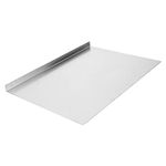 HEMOTON Stainless Steel Dough Pastry Board 15.75X11.81 Inch Multipurpose Kneading Cutting Board with Non-Slip Mat for Baking and Food Preparation