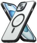 Ringke Fusion Bold Magnetic Matte Compatible with iPhone 15 Plus Case Cover [Strong Magnet] Matte Hard Back Shockproof Soft TPU Bumer iPhone 15 Plus Back Cover - Matte Black