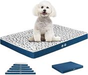 KROSER 24"/30"/36"/42"/48" Reversible Dog Bed (Warm&Cool) Stylish Pet Mattress Bed with Waterproof Linings, Removable Machine Washable Cover, Firm Support Pet Mat for Dog 25-110lbs