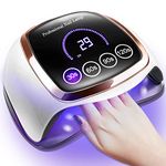 UV LED Nail Lamp, Gugusure 168W Nail Curing Lamps for Home & Salon, Led Nail Dryer for Gel Polish with Automatic Sensor/4 Timer Setting, Professional Nail Art Tools for Fingernail and Toenail Nail