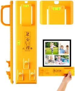 Stalishare Picture Hanging Tool with Level and Position Nail, Quick Hang and Level Picture Tool, Perfect Picture Hanger Tool Helper for Wall Frame/ Art/ Painting/ Photo/ Poster (Plastic, Yellow)