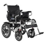 Asmofit Zipmax Foldable Electric Wheelchair for Seniors | 360° Joystick Control, Lightweight, Anti-Tipper Wheels, Flip-Up Armrests, Reliable Side Brake, and 24V 12AH Battery for Enhanced Mobility Power Wheelchair