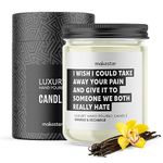 Get Well Candle - 220g Soy Wax with Madagascan Vanilla, Jasmine & Sugared Almond - Get Well Soon Gifts for Women - Care Package for Her - Funny Candles by Makester