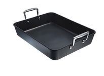 Le Creuset Toughened Non-Stick Rectangular Roaster, 35 cm, 52104350010101, Black