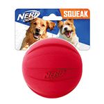 Nerf Dog Squeak Rubbber Ball Dog Toy, Medium/Large, Red