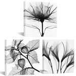 Visual Art Flowers Painting Canvas Prints Wall Decor Black and White Framed and Stretched Images Picture Prints Home Decor Wall Art