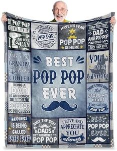 Best Pop Pop Gifts from Grandchildren, Gifts for Pop Pop, Pop Pop Gifts for Grandpa, Pop Pop Birthday Gifts from Grandkids, Pop Pop Gifts for Fathers Day Christmas, Pop Pop Blanket 60"X50"